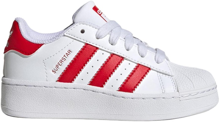 (Preschool) (Grade School) adidas Superstar XLG Little Kid 'White Scarlet' IF8429 Order (Preschool) (Grade School) adidas Superstar XLG Little Kid 'White Scarlet' IF8429