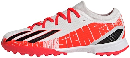 (Preschool) (Grade School) adidas X Speedportal Messi.3 TF 'White Solar Red' GW8396 (Preschool) (Grade School) adidas X Speedportal Messi.3 TF 'White Solar Red' GW8396