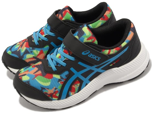 (PS) (Para Niños) ASICS Contend 8 'Negro Azul Isla Camuflaje' 1014A293-003 Lookbook (PS) (Para Niños) ASICS Contend 8 'Negro Azul Isla Camuflaje' 1014A293-003
