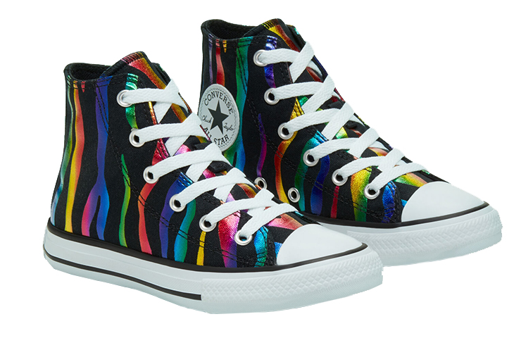 Lookbook (PS) (Grade School) Converse Chuck Taylor All Star Tinggi 'Zebra Arkib - Hitam' 667601F