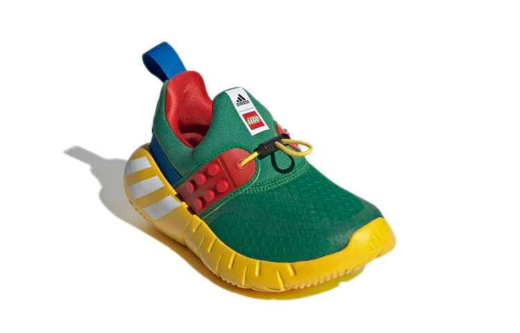 Lookbook (PS) (Grade School) LEGO x adidas RapidaZen ''Core Green'' Kinder Sneakers Grün H05282