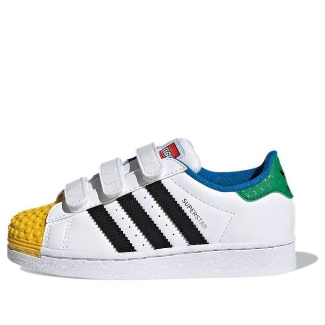 (Preschool) (Grade School) LEGO x adidas Superstar CF 'White Yellow Green' H03964
