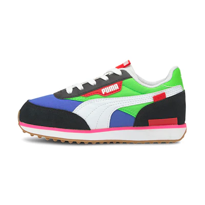 (PS) (GS) Puma Future Rider Play On 'Fluo Green'