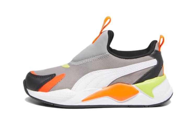 (Preschool) (Grade School) Puma RS-X3 Slip-On Little Kid 'Concrete Grey Rickie Orange' 309676-11