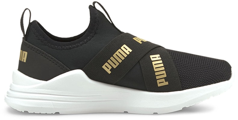 (Preschool) (Grade School) Puma Wired Run Slip-On Little Kid 'Black Team Gold' 381994-02 Order (Preschool) (Grade School) Puma Wired Run Slip-On Little Kid 'Black Team Gold' 381994-02