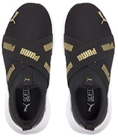(學齡前) (小學) Puma Wired Run Slip-On 童鞋 '黑色金標' 381994-02 Lookbook (學齡前) (小學) Puma Wired Run Slip-On 童鞋 '黑色金標' 381994-02