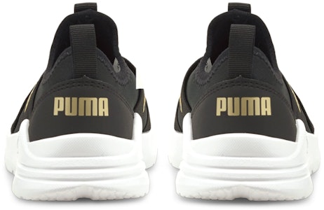 (PS) プーマ ワイヤード ラン スリップオン (キッズ/黒金) 381994-02 Shop (PS) プーマ ワイヤード ラン スリップオン (キッズ/黒金) 381994-02