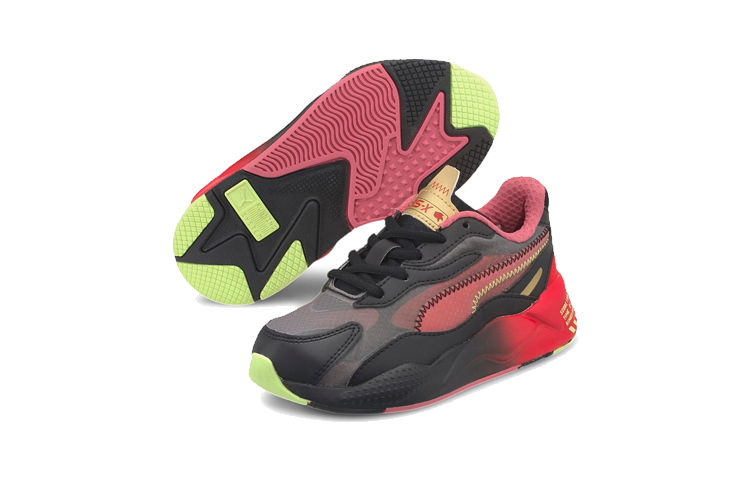 Shop (PS) (小童款) 索尼克刺猬 x Puma RS-X3 '黑色高风险红' 374319-01
