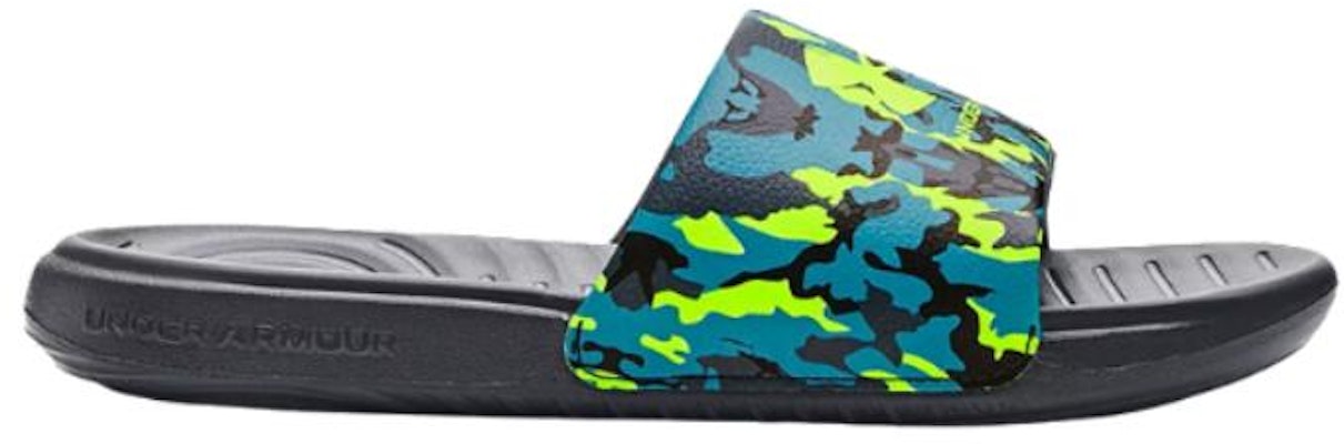 (Preschool) (Grade School) Under Armour Ansa Graphic Slide 'Blue Lime Surge Camo' 3024438-300 Order (Preschool) (Grade School) Under Armour Ansa Graphic Slide 'Blue Lime Surge Camo' 3024438-300