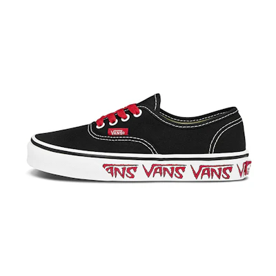 (PS) (GS) Vans Authentic 'Sketch Sidewall - Black Red'