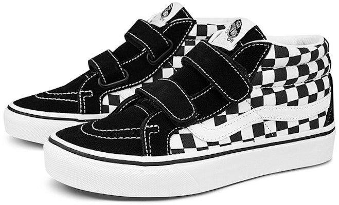 (PS) (小童版) Vans Sk8-Mid Reissue V '黑白棋盘格' VN00018THRK Order (PS) (小童版) Vans Sk8-Mid Reissue V '黑白棋盘格' VN00018THRK