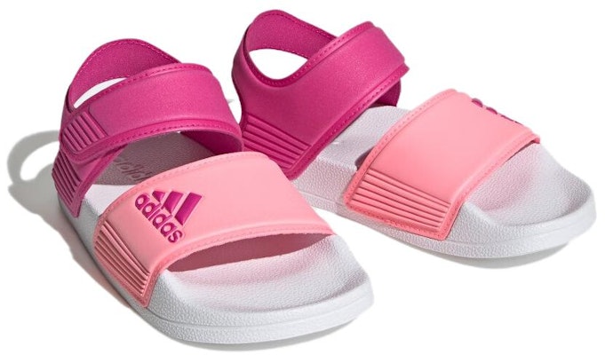(Preschool) adidas Adilette Sandal 'Lucid Fuchsia Beam Pink' H06445 Lookbook (Preschool) adidas Adilette Sandal 'Lucid Fuchsia Beam Pink' H06445