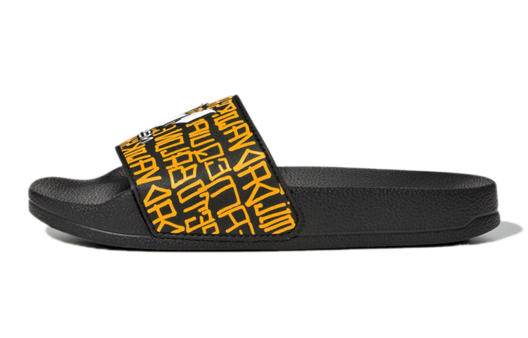 (Preschool) adidas Adilette Shower Slides K 'Black Yellow' GW6136