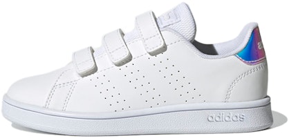 (Preschool) adidas Advantage 'White Silver Metallic' FY4625 (Preschool) adidas Advantage 'White Silver Metallic' FY4625