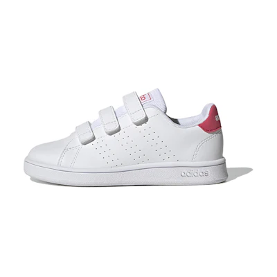 (PS) adidas Advantage Court Lifestyle Hook-and-Loop 'White Real Pink'