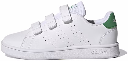 (Preschool) adidas Advantage Court Lifestyle Hook-and-Loop 'White Green' GW6494 (Preschool) adidas Advantage Court Lifestyle Hook-and-Loop 'White Green' GW6494
