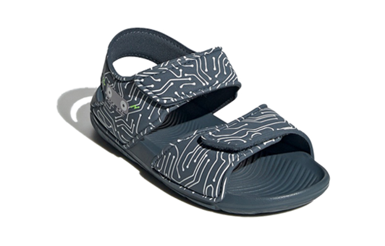 Lookbook (PS) Sandales adidas Altaswim C Bleu Foncé et Blanc ''Dark Blue White''. FW7417