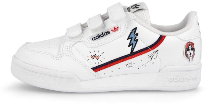 中童 adidas originals Continental 80 低筒 兒童板鞋 白紅黑 Buy 中童 adidas originals Continental 80 低筒 兒童板鞋 白紅黑