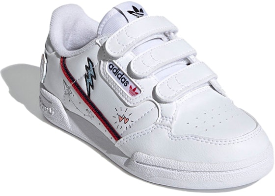 中童 adidas originals Continental 80 低筒 兒童板鞋 白紅黑 Lookbook 中童 adidas originals Continental 80 低筒 兒童板鞋 白紅黑