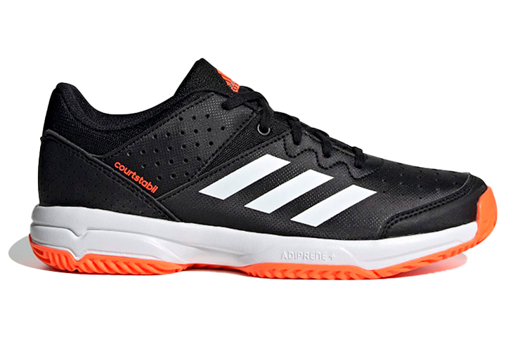 (Youth) adidas Court Stabil 'Black White Orange' 圖 2