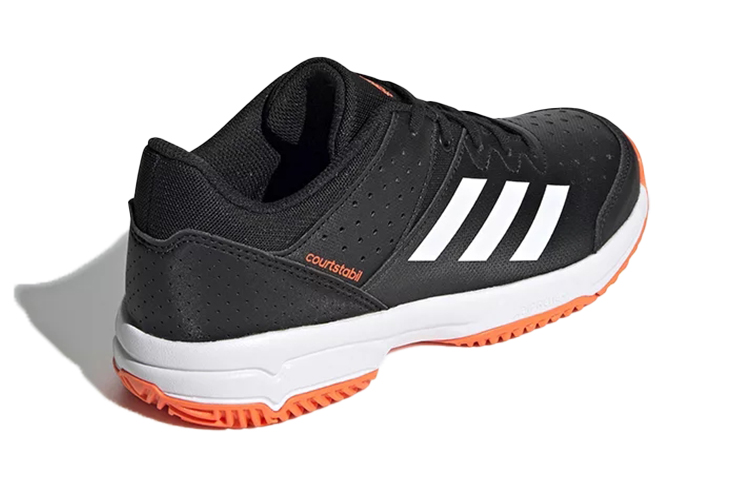 (Youth) adidas Court Stabil 'Black White Orange' 圖 4