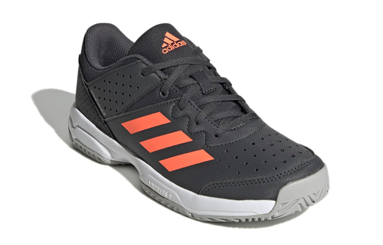 (PS) adidas Court Stabil K 'Gray Orange White' 圖 3