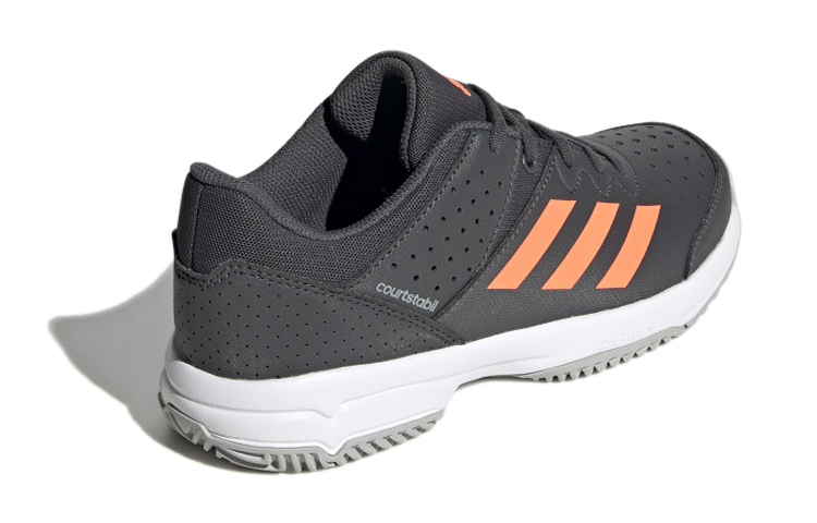 (PS) adidas Court Stabil K 'Gray Orange White' 圖 4