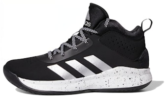 (Preschool) adidas Cross 'Em Up 5 J Wide 'Black Silver Metallic' FZ1473 (Preschool) adidas Cross 'Em Up 5 J Wide 'Black Silver Metallic' FZ1473