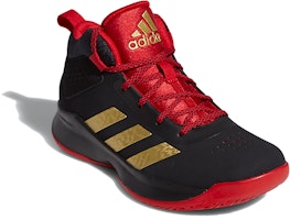 兒童 adidas Cross Em Up 5 高筒復古籃球鞋 黑紅金 Lookbook 兒童 adidas Cross Em Up 5 高筒復古籃球鞋 黑紅金