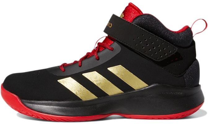 (Preschool) adidas Cross Em Up 5 Wide Slip On 'Core Black Gold Metallic Scarlet' GZ0119 Buy (Preschool) adidas Cross Em Up 5 Wide Slip On 'Core Black Gold Metallic Scarlet' GZ0119