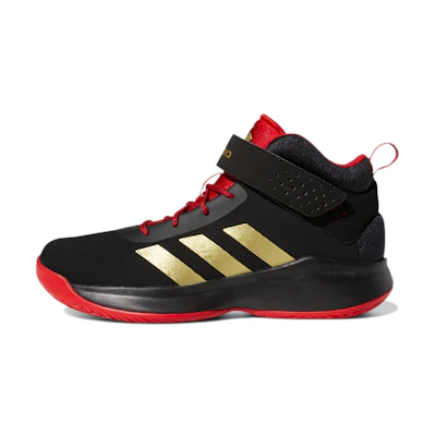 (PS) adidas Cross Em Up 5 Wide Slip On 'Core Black Gold Metallic Scarlet'