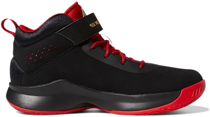 (Preschool) adidas Cross Em Up 5 Wide Slip On 'Core Black Gold Metallic Scarlet' GZ0119 Order (Preschool) adidas Cross Em Up 5 Wide Slip On 'Core Black Gold Metallic Scarlet' GZ0119