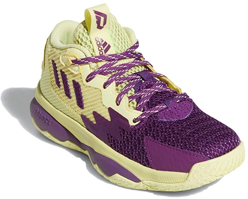 (Preschool) adidas Dame 8 'Purple Yellow' GW3863 Lookbook (Preschool) adidas Dame 8 'Purple Yellow' GW3863