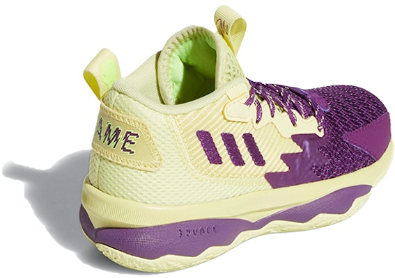 (Preschool) adidas Dame 8 'Purple Yellow' GW3863 Shop (Preschool) adidas Dame 8 'Purple Yellow' GW3863