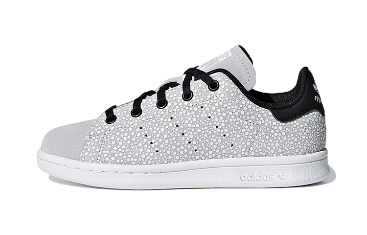 Buy 中童 adidas Originals Stan Smith C 休閒 耐磨輕便 低幫 兒童板鞋 灰黑