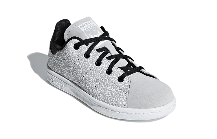Order 中童 adidas Originals Stan Smith C 休閒 耐磨輕便 低幫 兒童板鞋 灰黑