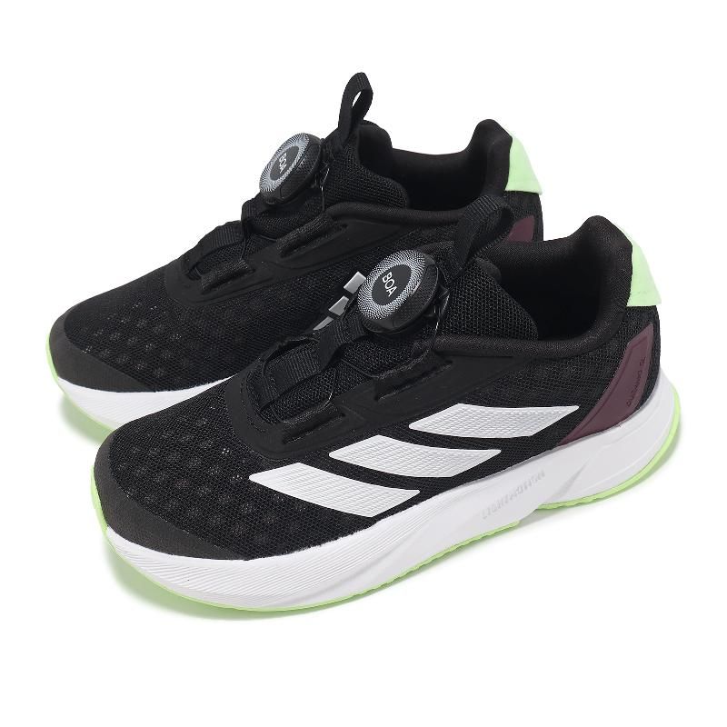 (PS) adidas Duramo SL BOA K 'Black White Green Spark' 圖 3