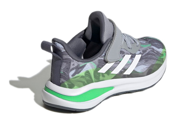 (PS) adidas Fortarun Elastic Lace K 'Grey Green' 圖 4
