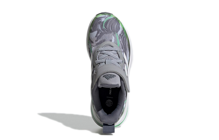 (PS) adidas Fortarun Elastic Lace K 'Grey Green' 圖 5
