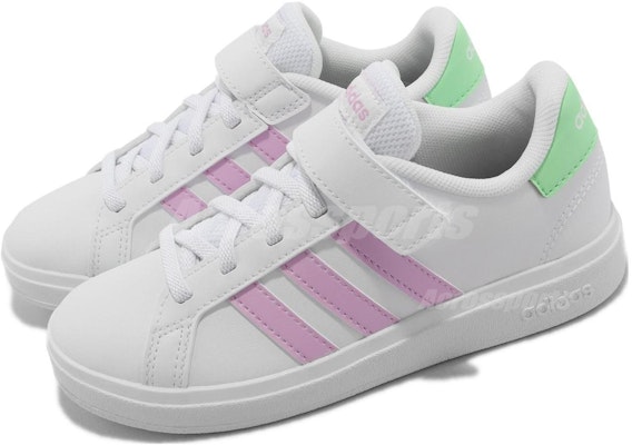 (PS) 아디다스 그랜드 코트 2.0 EL '화이트 컬리지에잇 퍼플' GX7158 Lookbook (PS) 아디다스 그랜드 코트 2.0 EL '화이트 컬리지에잇 퍼플' GX7158