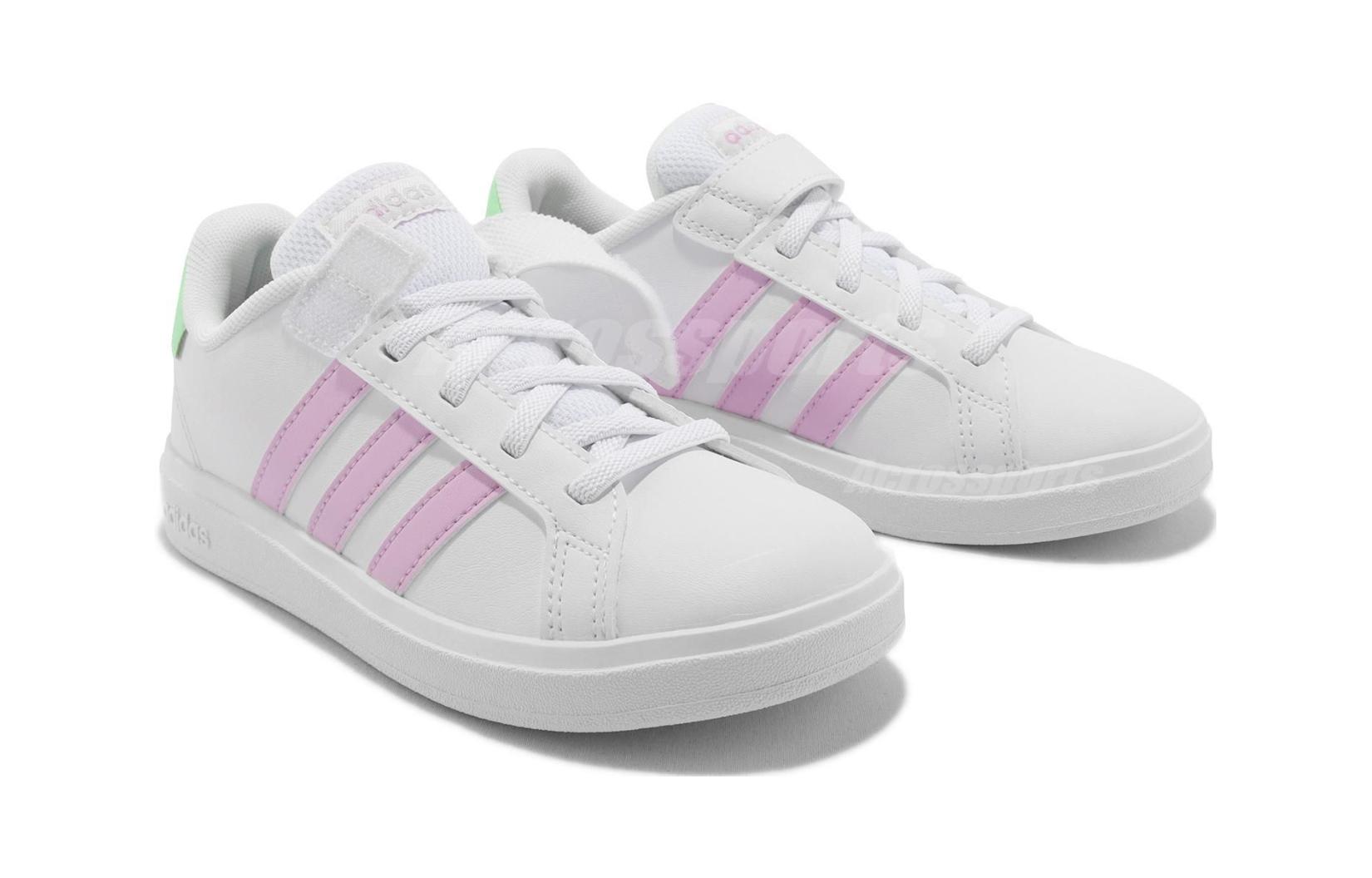 Shop (PS) 아디다스 그랜드 코트 2.0 EL '화이트 컬리지에잇 퍼플' GX7158