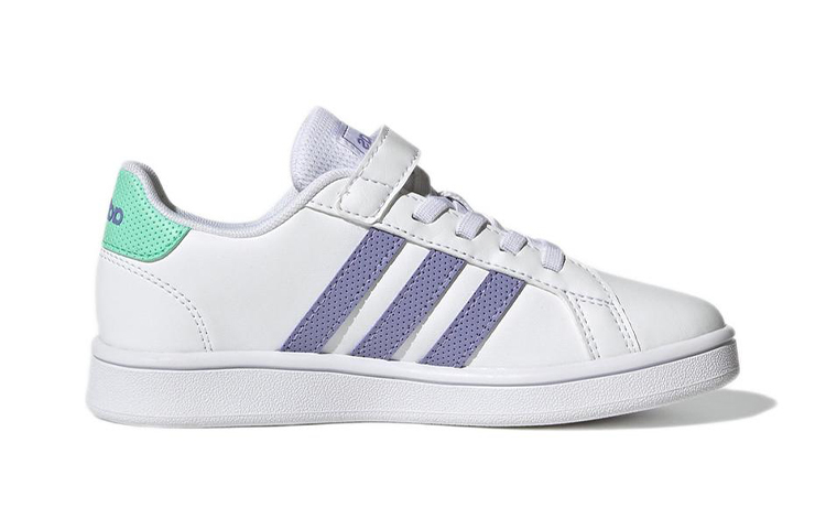 (PS) adidas Grand Court Shoes 'Cloud White Purple' 圖 2