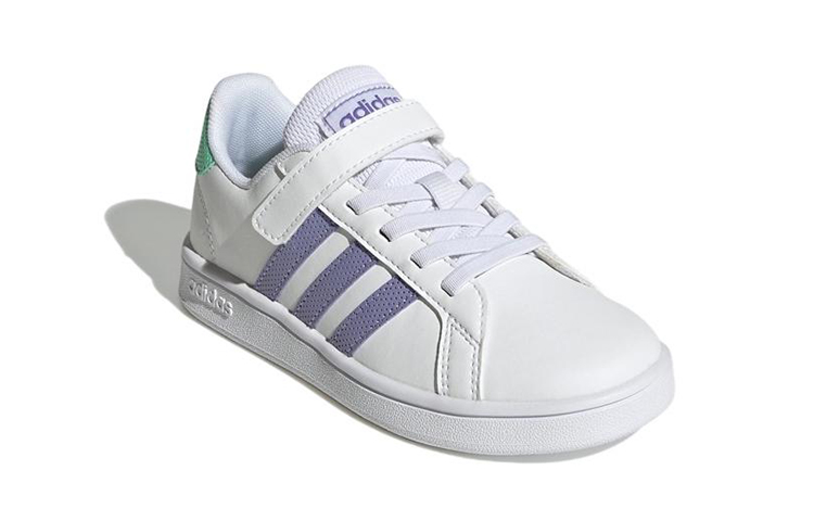 (PS) adidas Grand Court Shoes 'Cloud White Purple' 圖 3