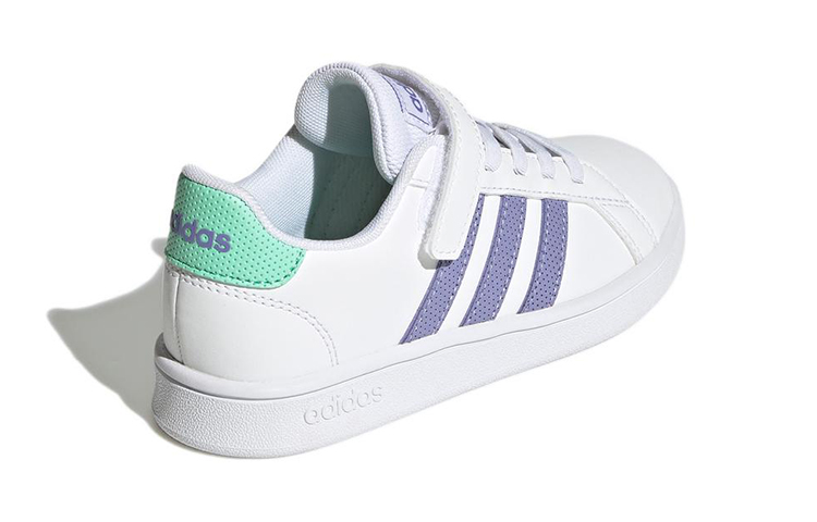 (PS) adidas Grand Court Shoes 'Cloud White Purple' 圖 4