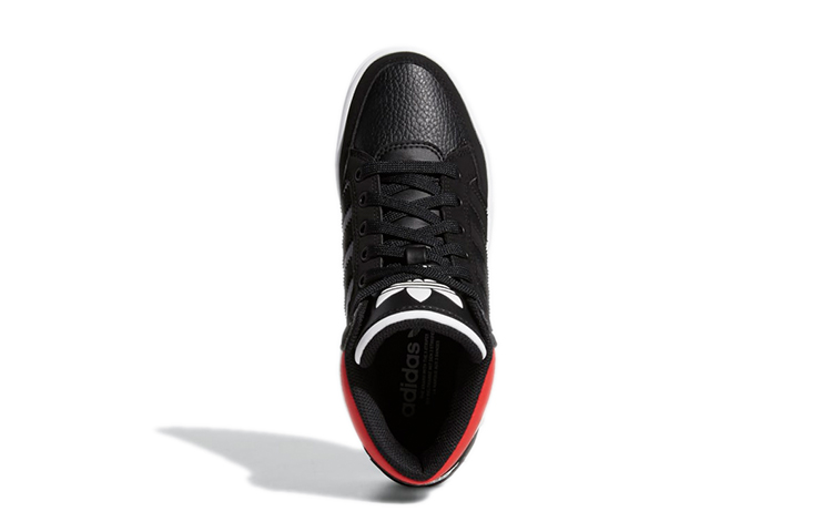 Shop 大童 adidas originals Hardcourt Hi J 高筒 兒童板鞋 黑紅
