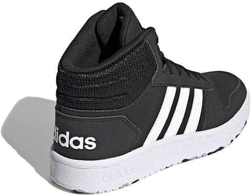 中童 adidas Hoops 2.0 Mid 中幫 兒童板鞋 黑白灰 Shop 中童 adidas Hoops 2.0 Mid 中幫 兒童板鞋 黑白灰