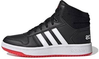 (Preschool) adidas Hoops 2.0 Mid J 'Black Vivid Red' FY7009 (Preschool) adidas Hoops 2.0 Mid J 'Black Vivid Red' FY7009