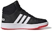 Order (PS) adidas Hoops 2.0 Mid J 'Negro Rojo Intenso' FY7009