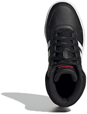 (PS) adidas Hoops 2.0 Mid J 'Negro Rojo Intenso' FY7009 Purchase (PS) adidas Hoops 2.0 Mid J 'Negro Rojo Intenso' FY7009