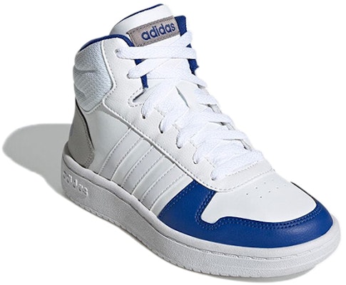 (Preschool) adidas Hoops 2.0 Mid Shoes 'White Blue' GZ7770 Lookbook (Preschool) adidas Hoops 2.0 Mid Shoes 'White Blue' GZ7770